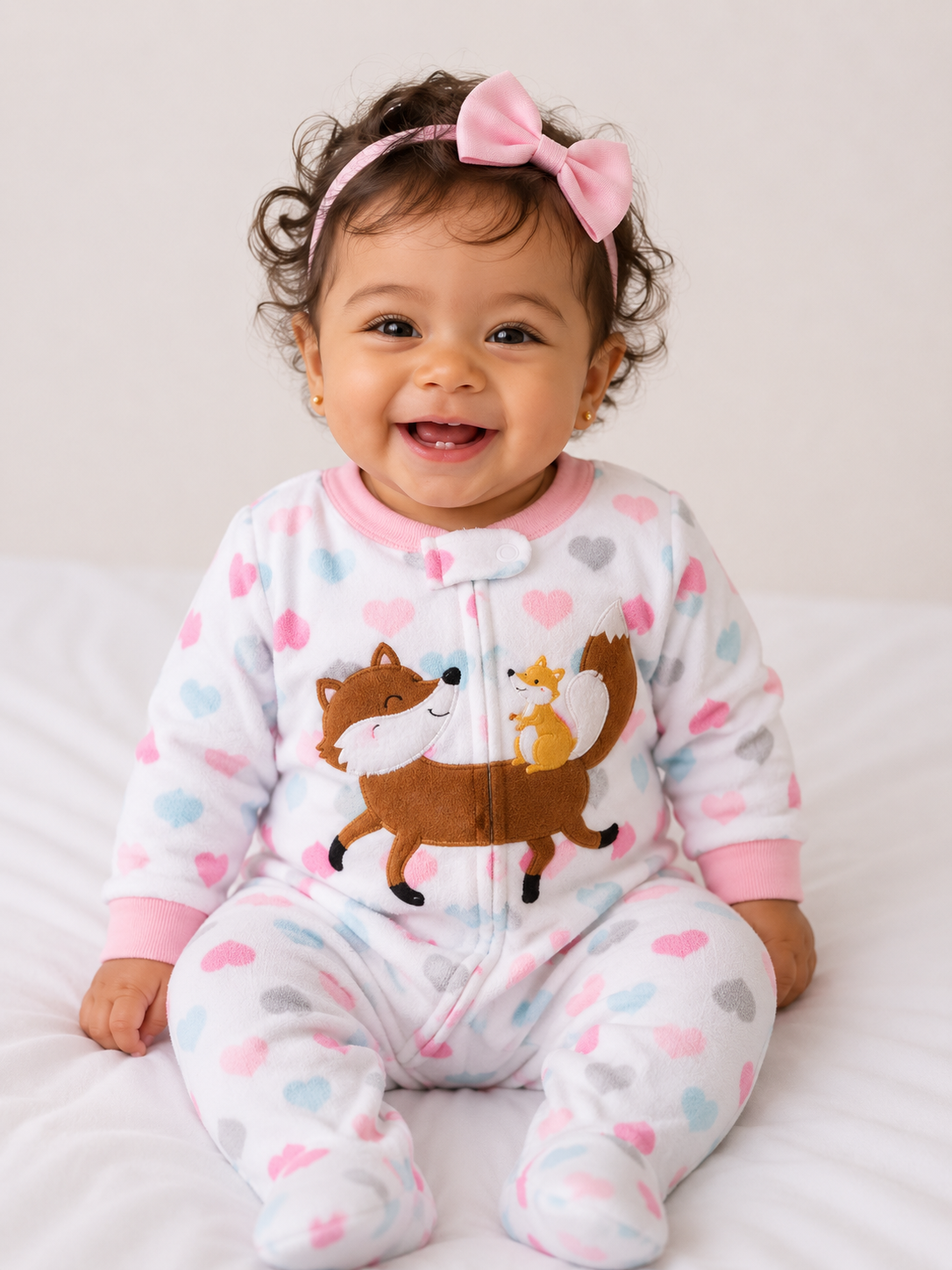Printed Long Sleeve Baby Fox