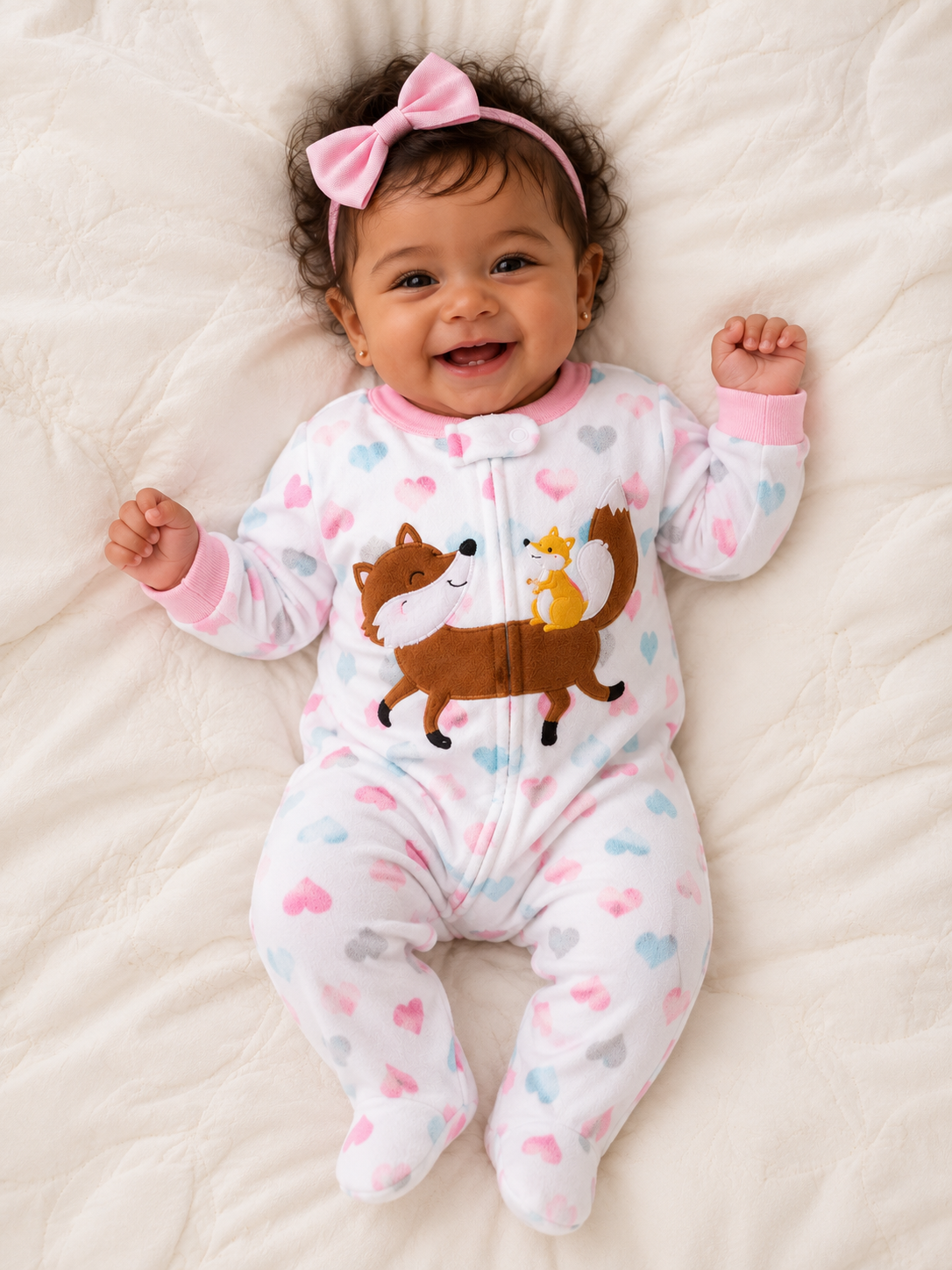 Printed Long Sleeve Baby Fox