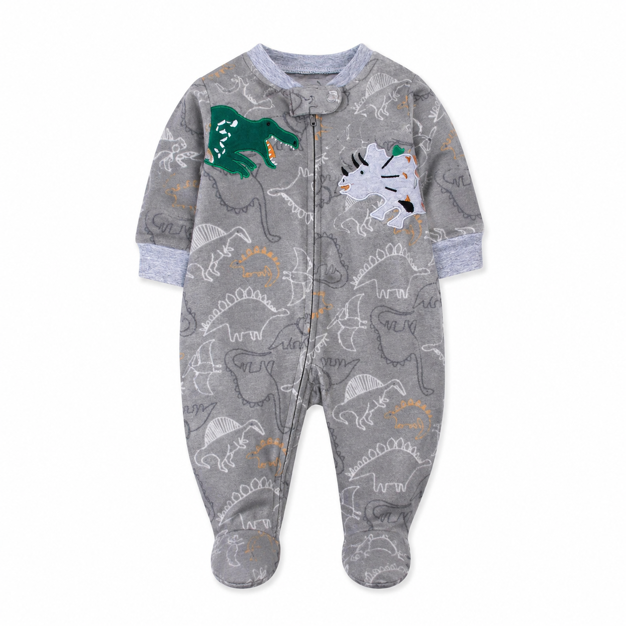 Printed Long Sleeve Baby Romper Animal World