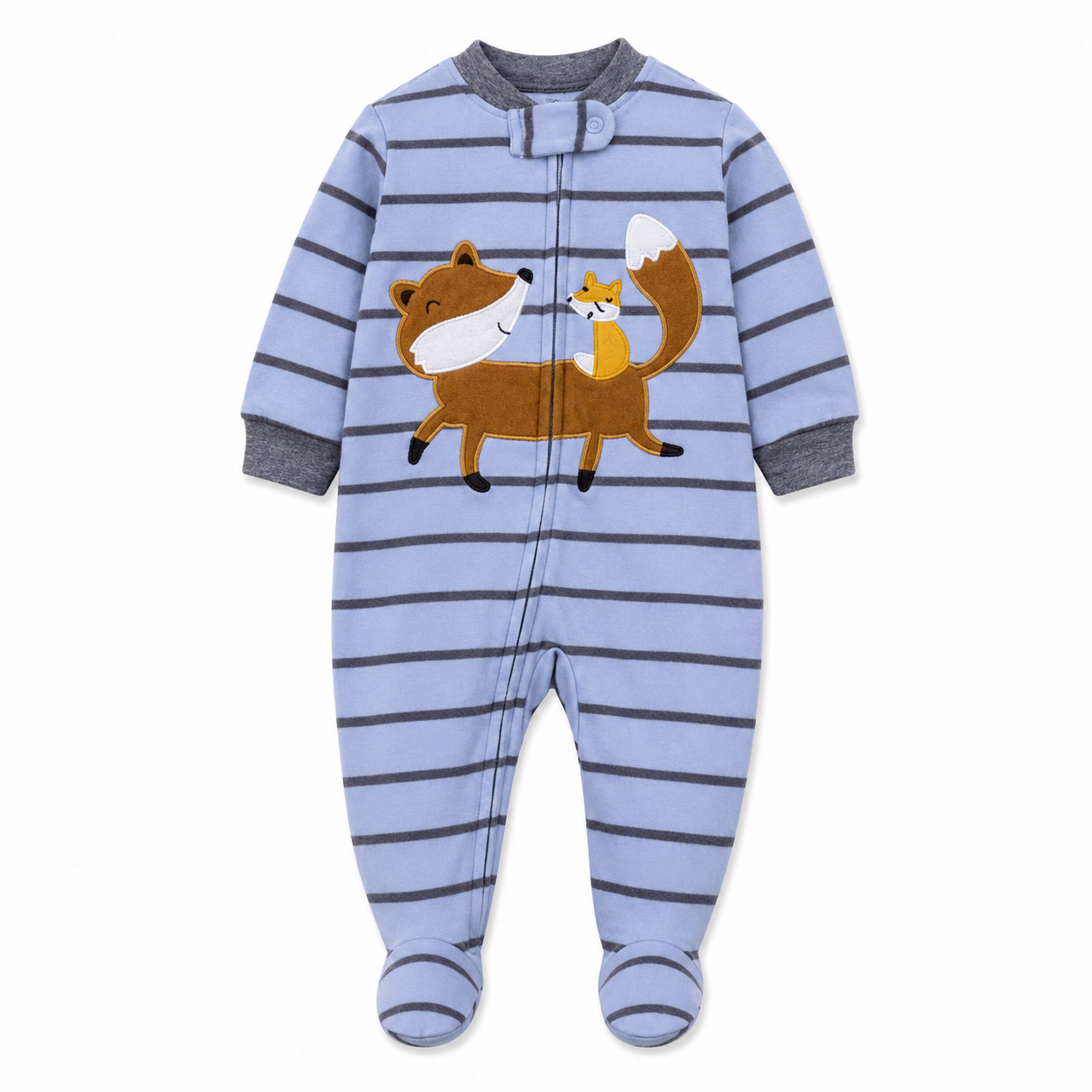 Printed Long Sleeve Baby Romper Fox
