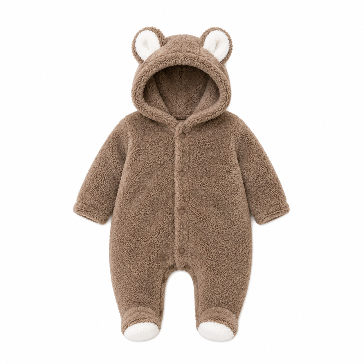 Cozy Bear Romper Brown