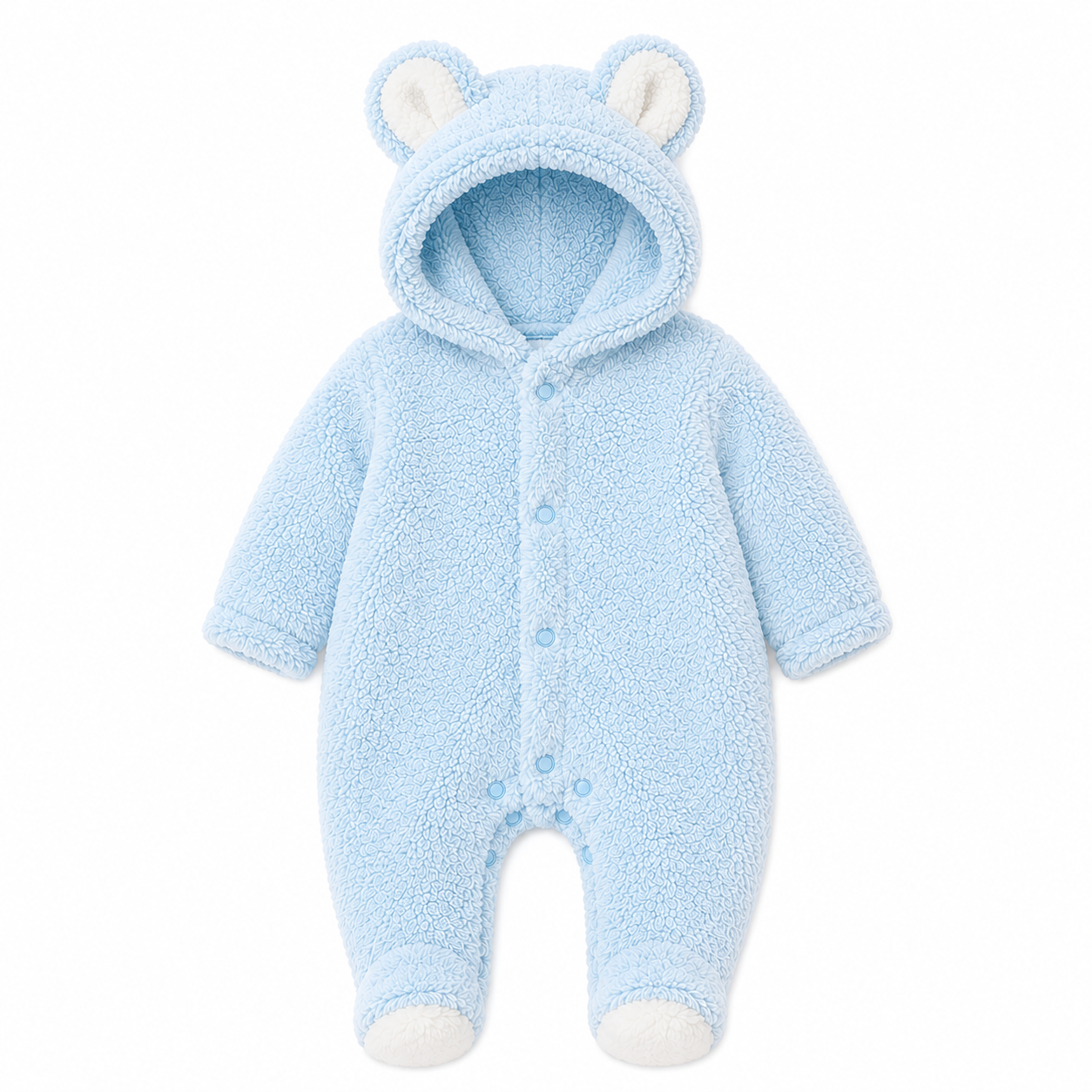 Cozy Bear Romper Blue