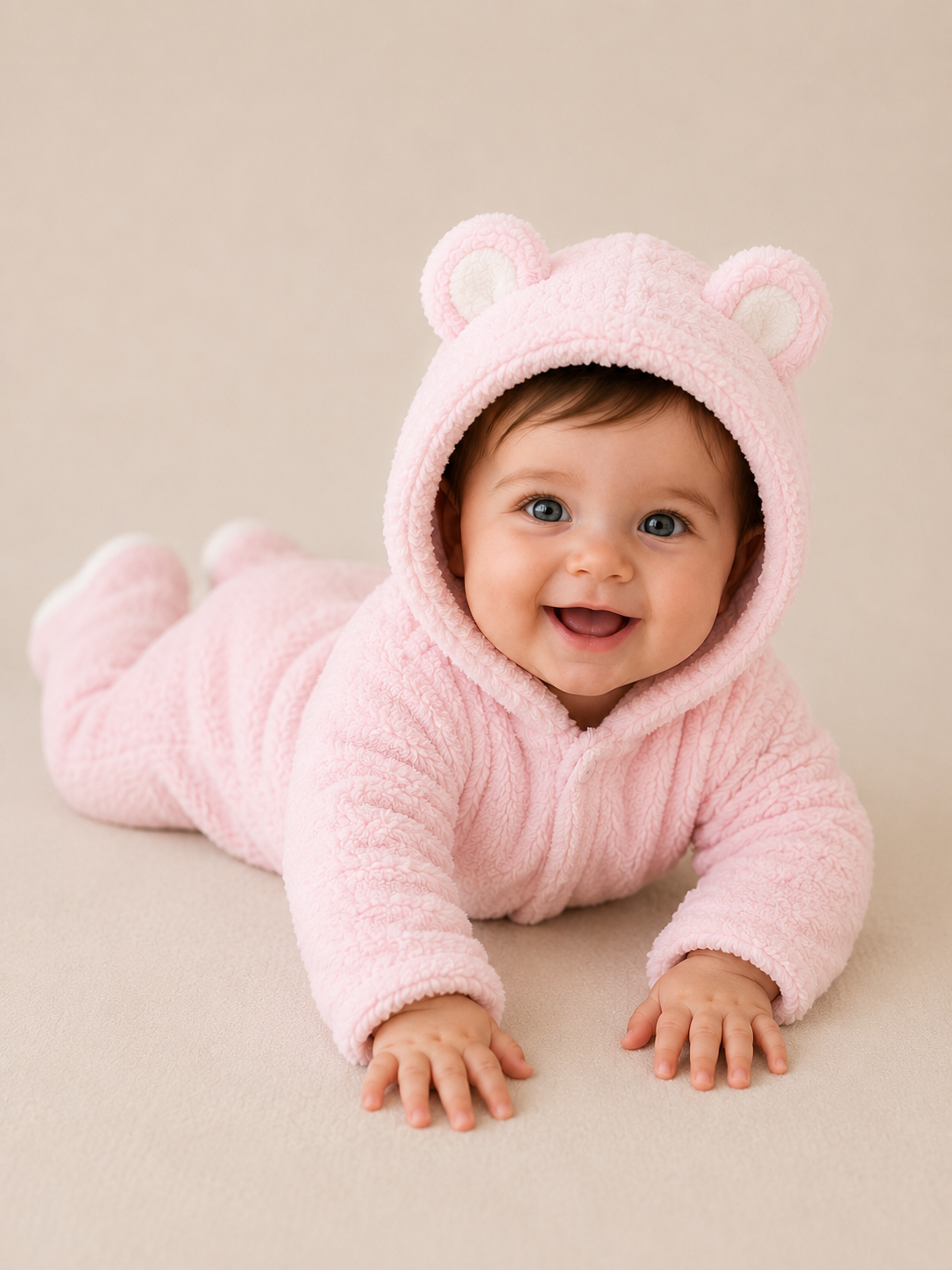 Cozy Bear Romper Pink