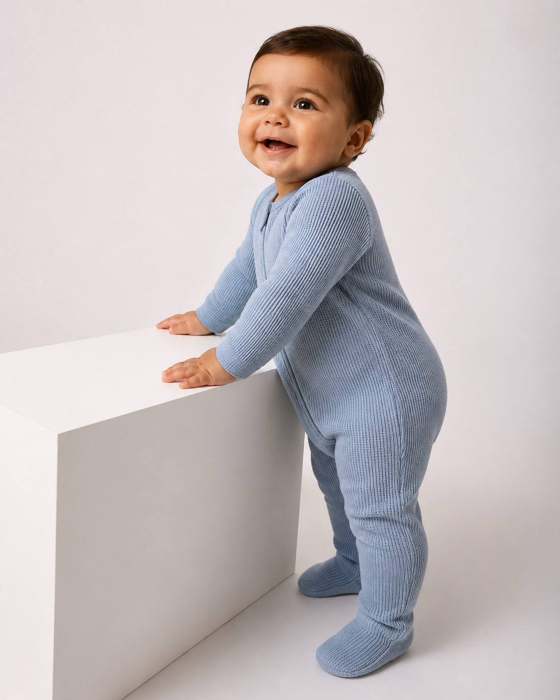 Waffle Cotton Baby Romper