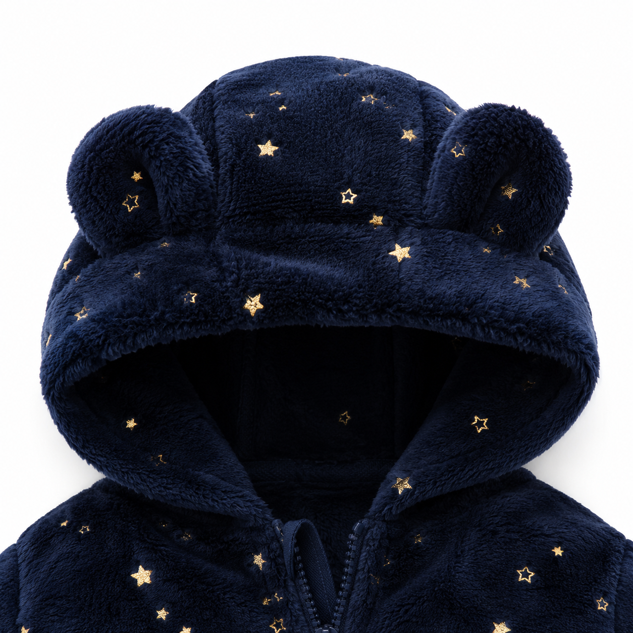 Kids' Plush Jumpsuit Dark Blue