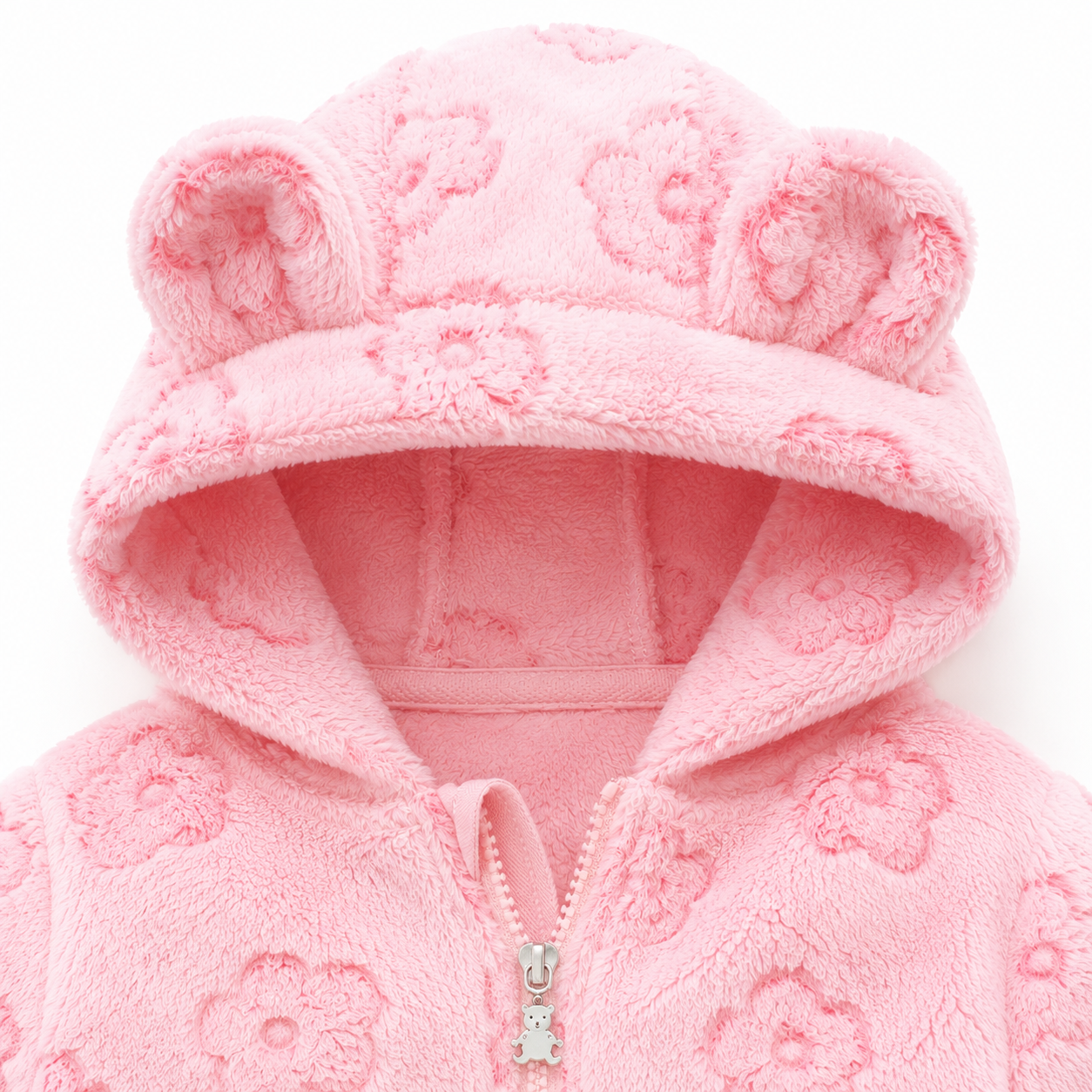 Kids' Plush Jumpsuit Pink