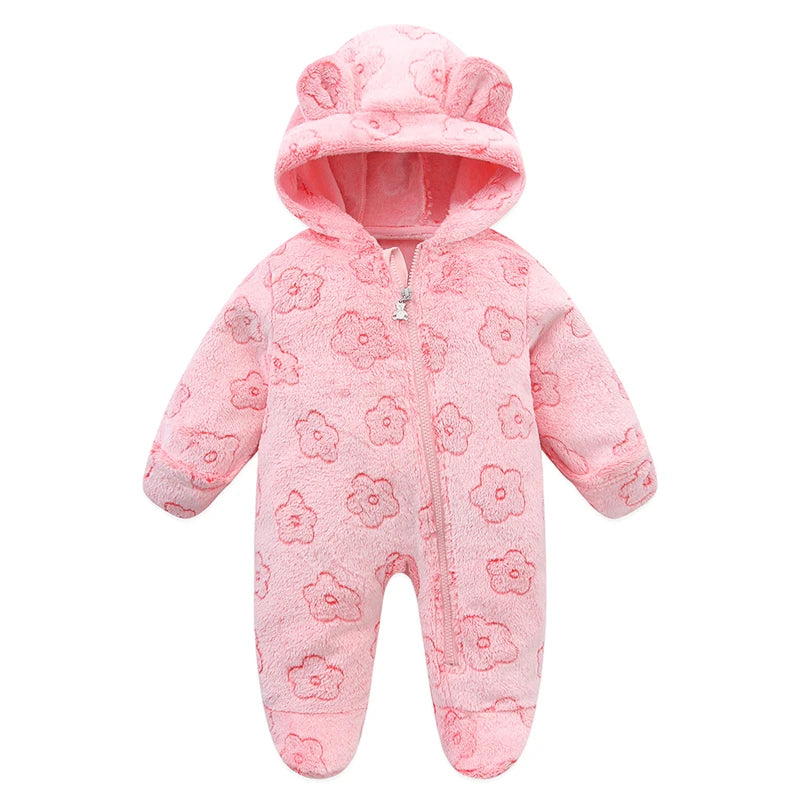 Kids' Plush Jumpsuit Pink