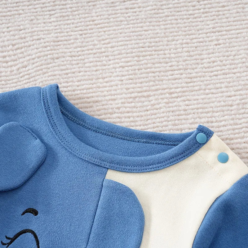 Elephant Print Baby Romper