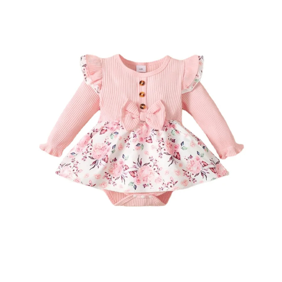 Floral Baby Romper & Headband Set
